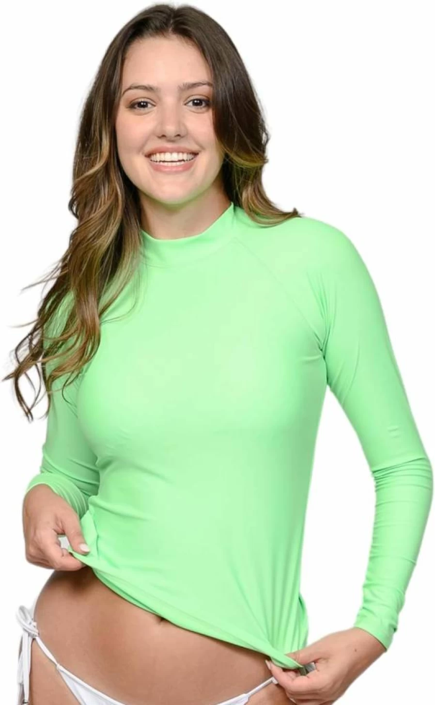 INGEAR Women's UV Protection Long Sleeve Rash Guard Swimsuit Top - UPF Sun Shirt for Swimming Surfing Beach