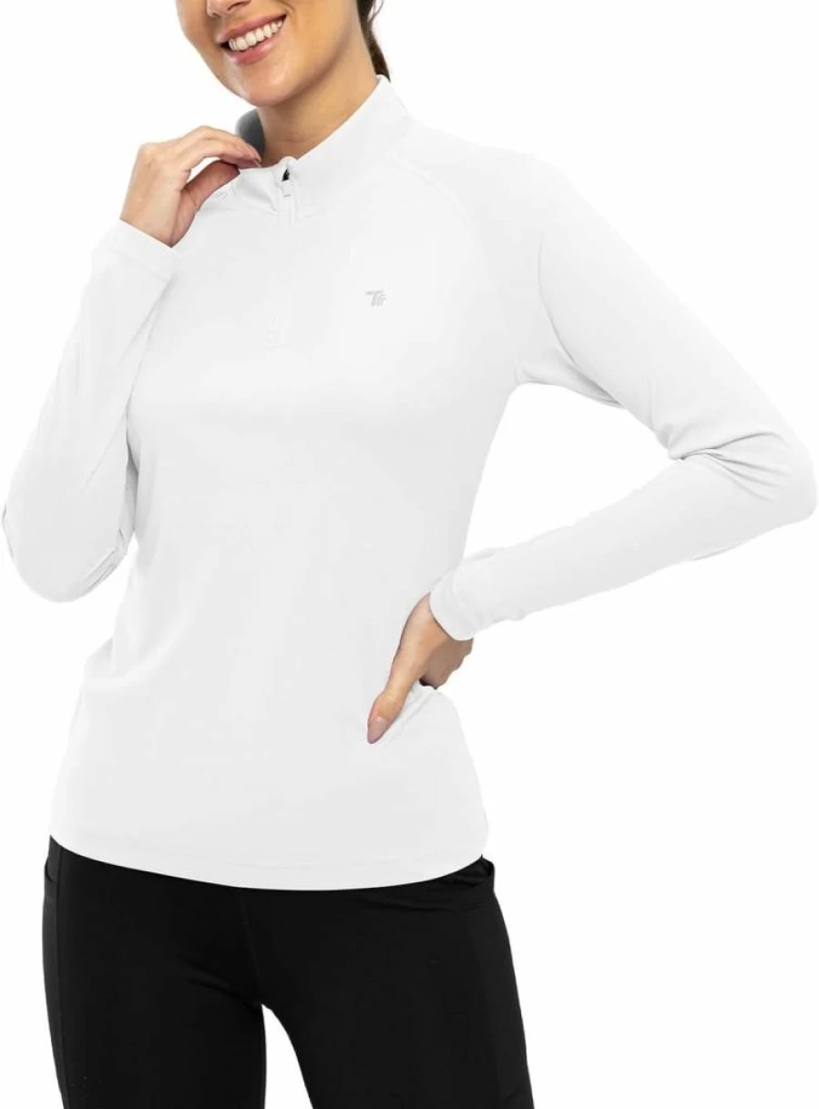 TBMPOY Women's UPF 50+ Sun Protection Shirt Long Sleeve Quick-Dry Moisture Wicking Outdoor Activewear with Zipper