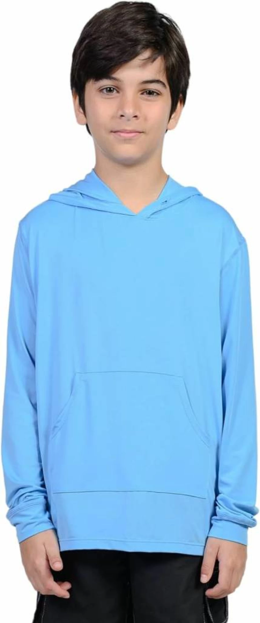INGEAR Boys' UPF 50+ Sun Protection Hooded Rash Guard - Long Sleeve Quick Dry UV Swim Shirt for Kids Fishing & Swimming