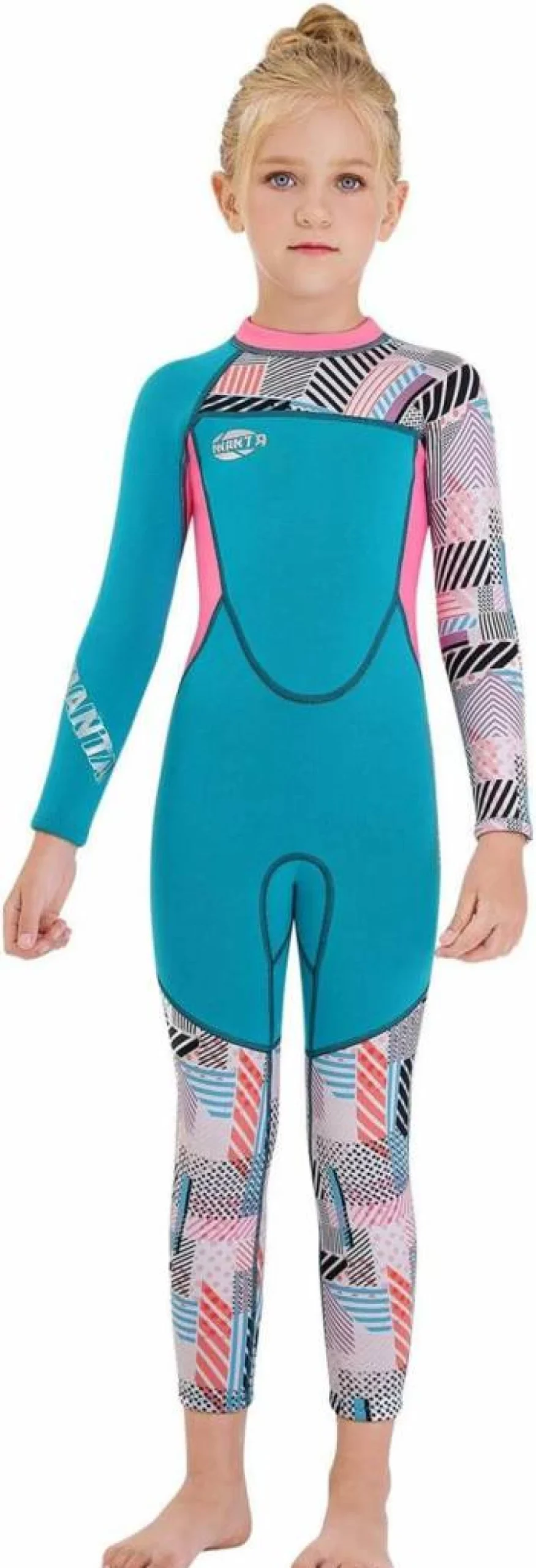 JELEUON Kids UV Protection Wetsuit - 2.5mm Neoprene Warm Long Sleeve Swimsuits for Boys & Girls, Diving & Swimming Suit