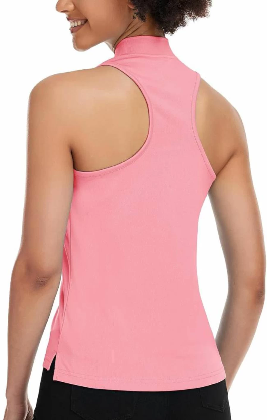 SDBT Women's Moisture Wicking Quick Dry Sleeveless V-Neck Golf Tennis Polo Shirt Athletic Performance Top