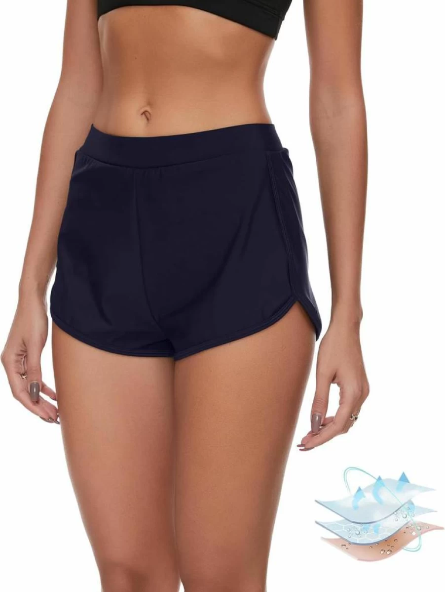 Leovqn Leakproof Period Swim Shorts for Women – Waterproof Menstrual Bikini Bottom with UV 50 Protection