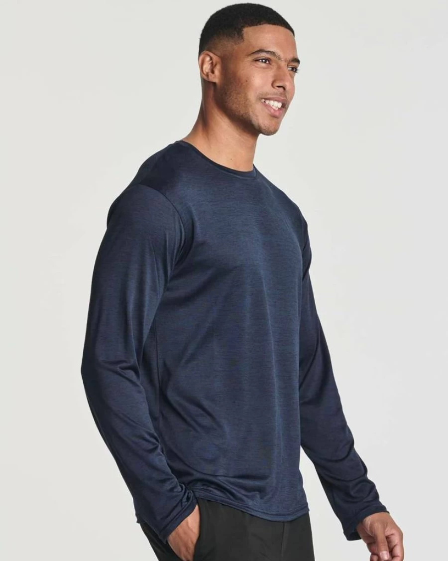 Real Essentials Men's 4-Pack UPF 50+ Sun Protection Long Sleeve Shirts - Moisture Wicking Dry-Fit Active Wear for Fishing, Hiking & Outdoor Sports