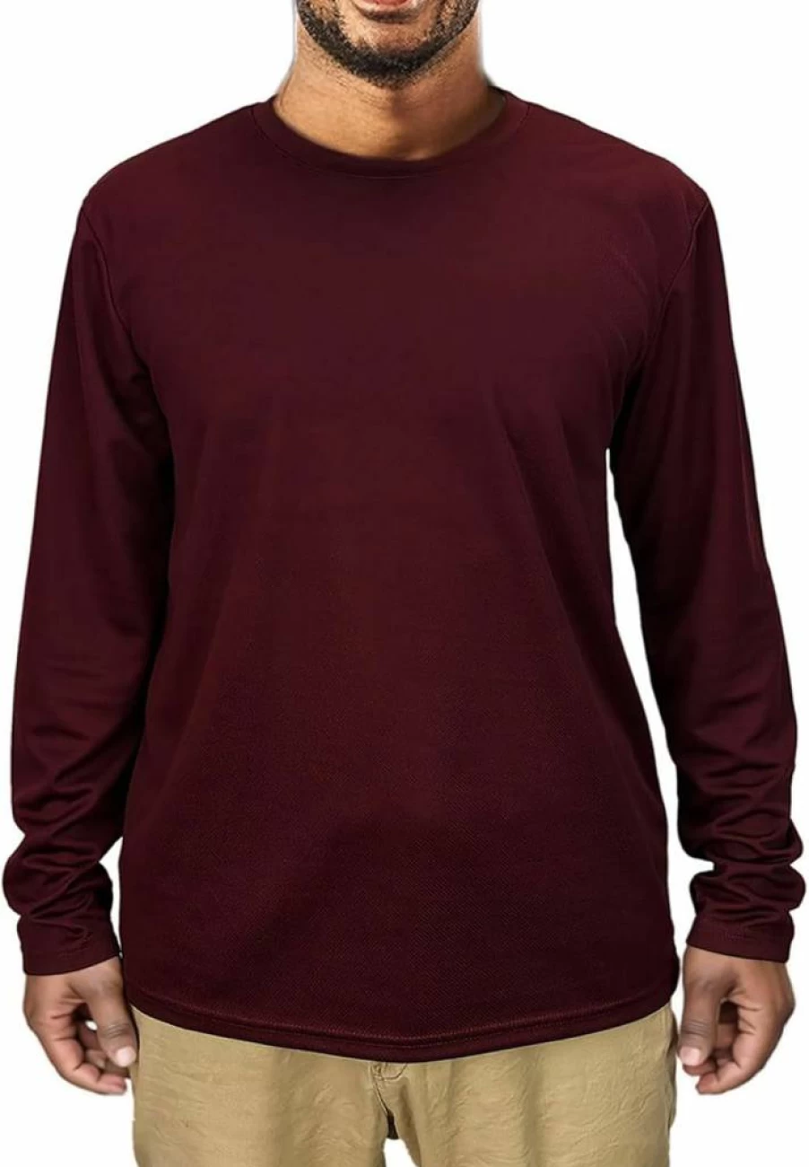 Butygity Men's UV Protection Long Sleeve Workout Shirt - Moisture Wicking, Quick Dry, Breathable Athletic Tee for Running & Performance Training