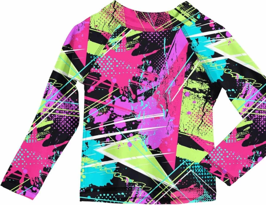 UNIFACO UPF 50+ Boys' Sun Protection Swim Shirt Long Sleeve Rash Guard for Kids Ages 1-8 Years