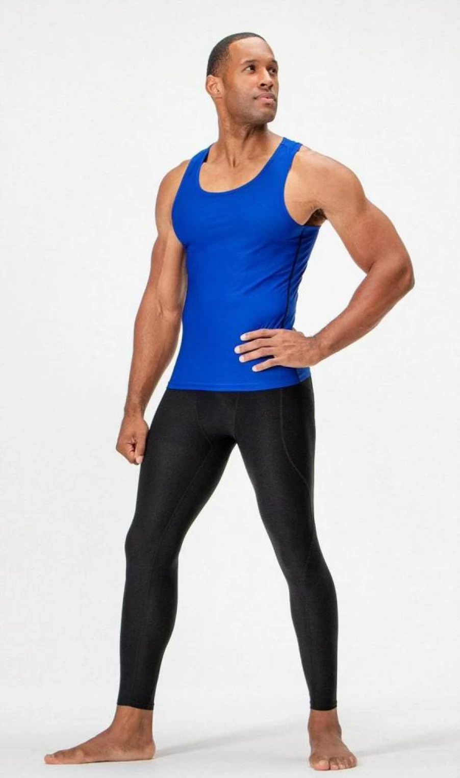 DEVOPS Men's 3-Pack Muscle Dry Fit Compression Tank Tops for Workout & Gym