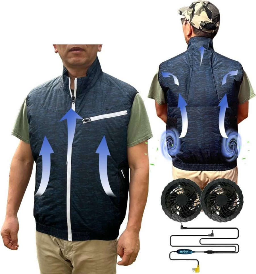 HNH Health & Happiness Cooling Vest with Built-in Fans – Lightweight, Water-Resistant & UV Protection for Men & Women