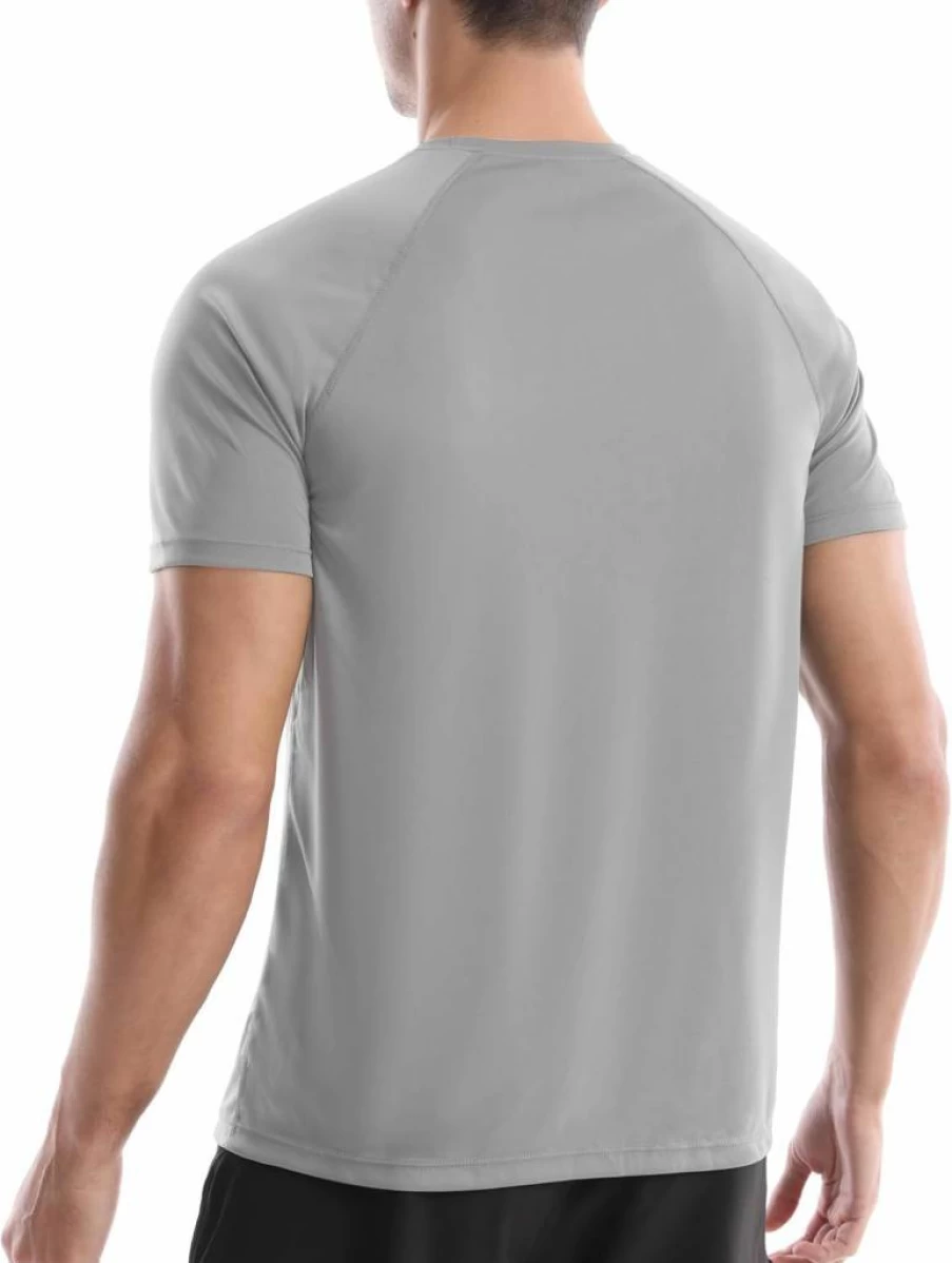Roadbox UPF 50+ Men's Quick-Dry Rash Guard Shirt for Swimming, Surfing & Beach - Lightweight Sun Protection Short Sleeve T-Shirt