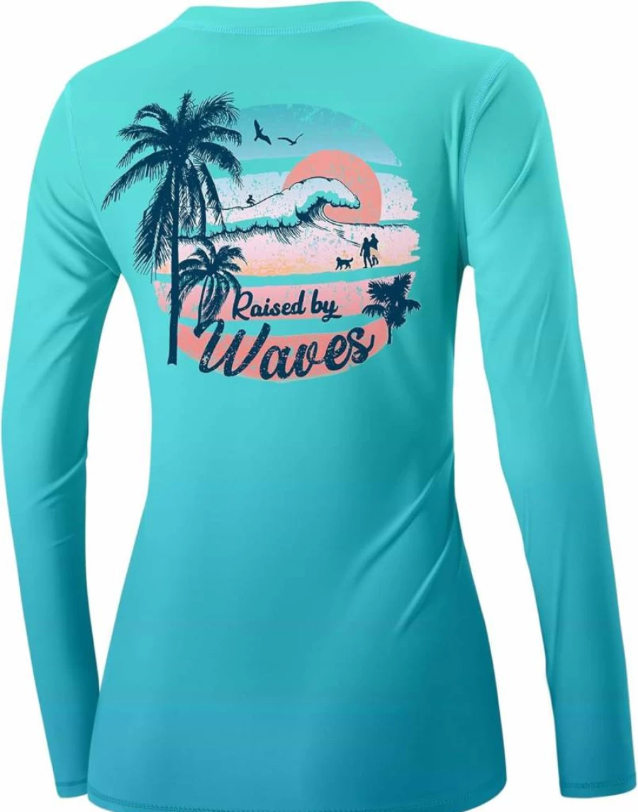 BesserBay Women's UPF 50+ Sun Protection Long Sleeve Rash Guard Shirt for Swimming, Hiking, Fishing, and Outdoor Activities