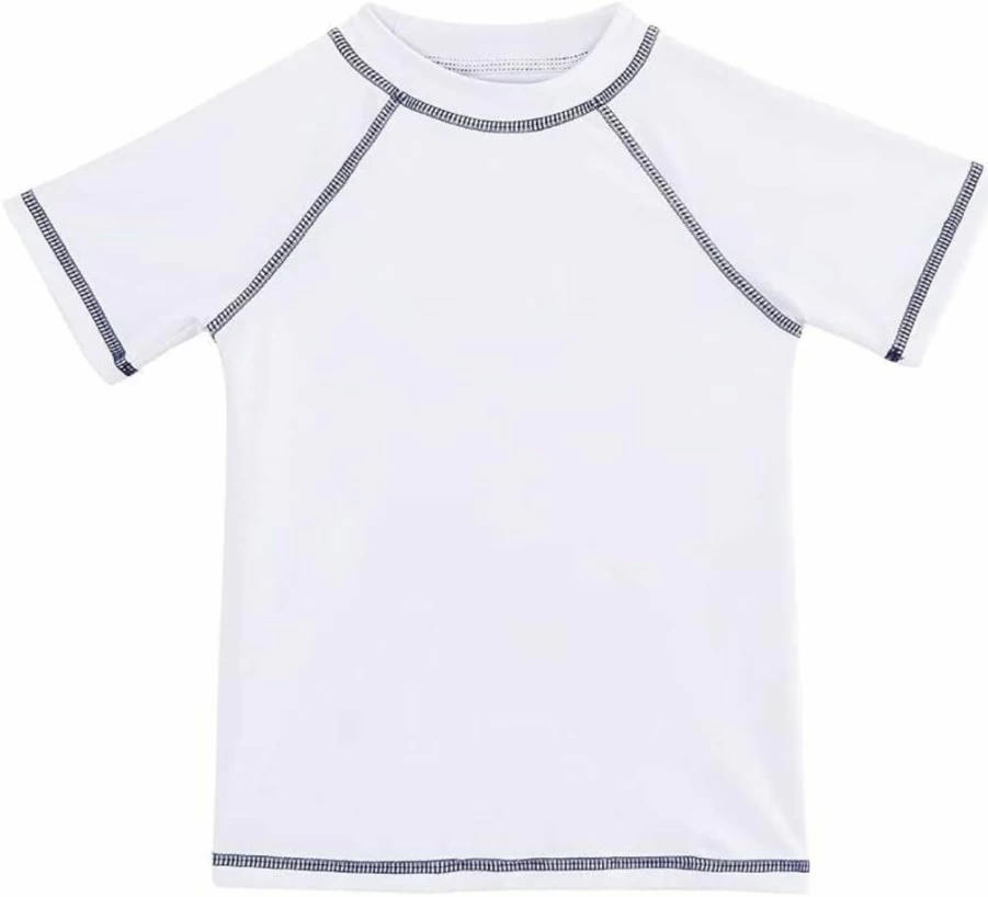 ESTAMICO Boys UPF 50+ Quick Dry Rash Guard Swim Shirt - Short Sleeve Athletic Swim Tee for Sun Protection
