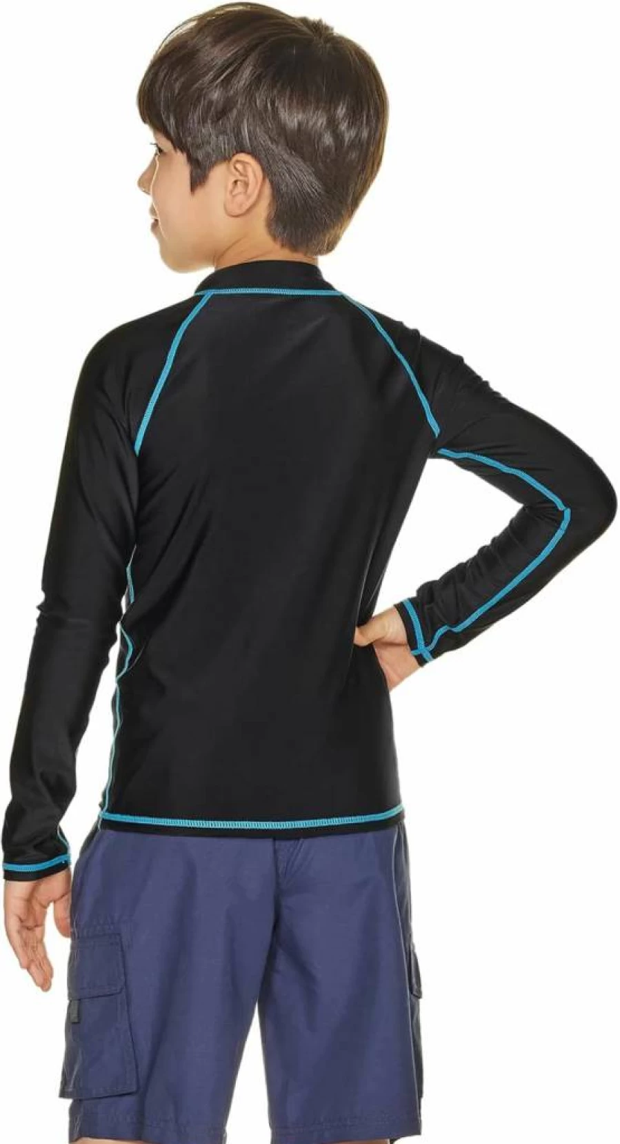 TSLA Kids' UPF 50+ Sun Protection Long Sleeve Rash Guard, Quick Dry UV Swim Shirt for Boys & Girls, Zipper Water Sports Top