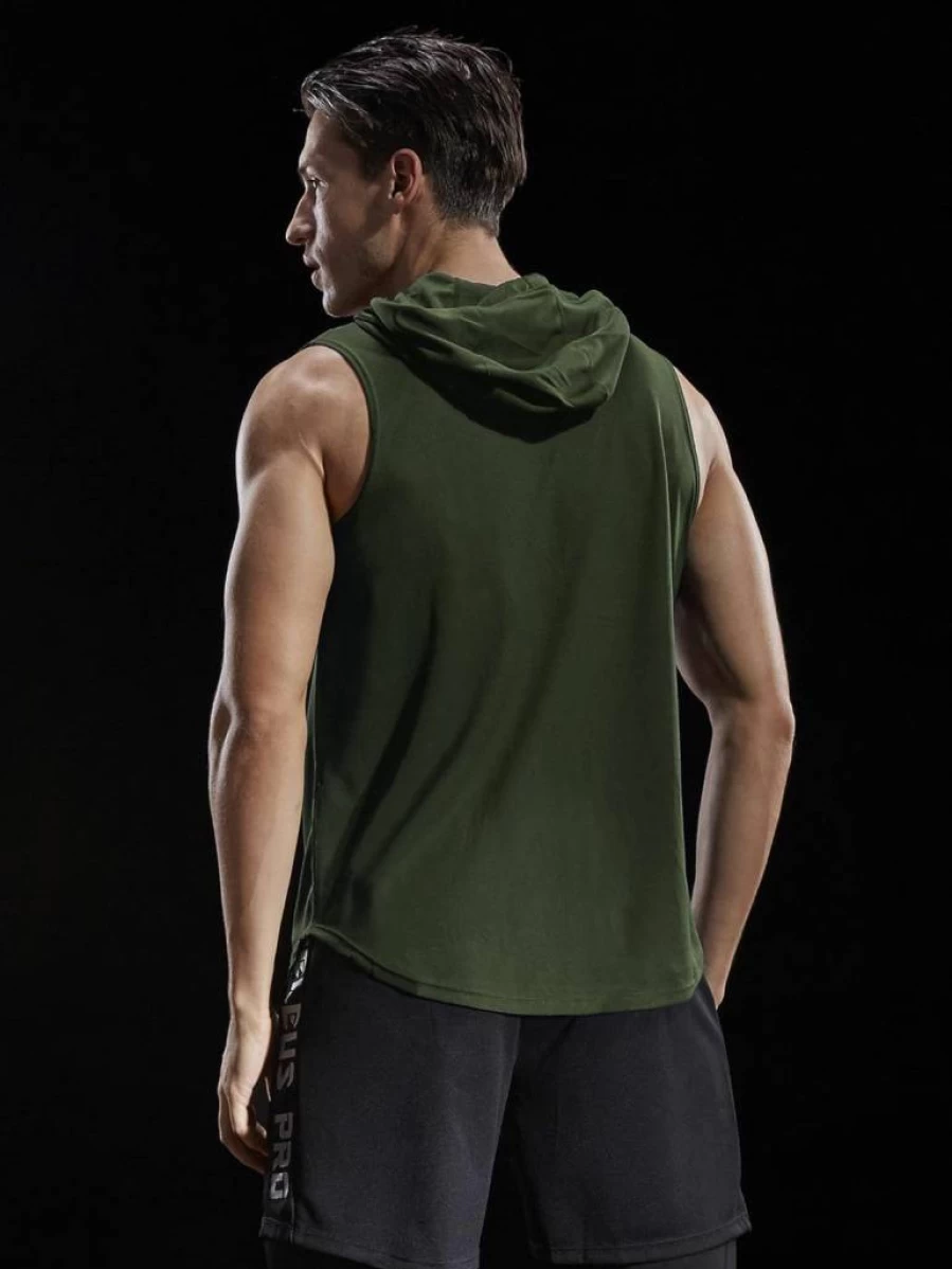 NELEUS Hooded Dry Fit Workout Tank Top for Men - Moisture Wicking Athletic Shirt for Running & Gym Training