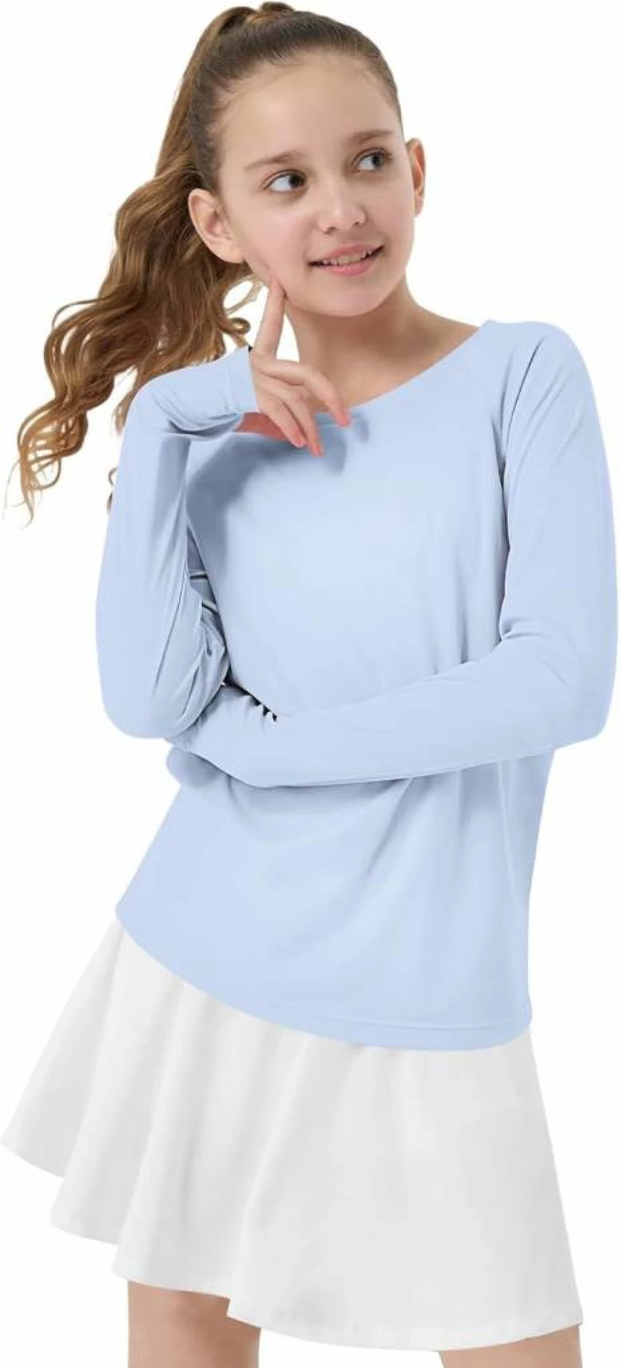 CHALLMOTI UPF 50+ Women's Long Sleeve Rash Guard Swim Shirt - Lightweight Quick Dry UV Protection Sun Shirt for Swimming & Outdoor Activities
