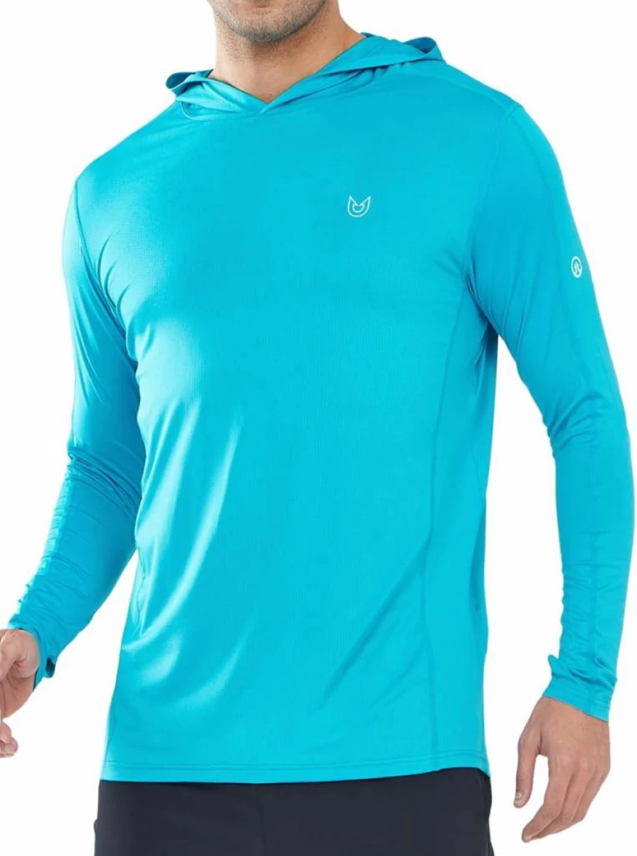 NORTHYARD Men's UPF 50+ Sun Protection Hoodie - Lightweight UV Rash Guard for Swimming, Fishing & Outdoor Activities