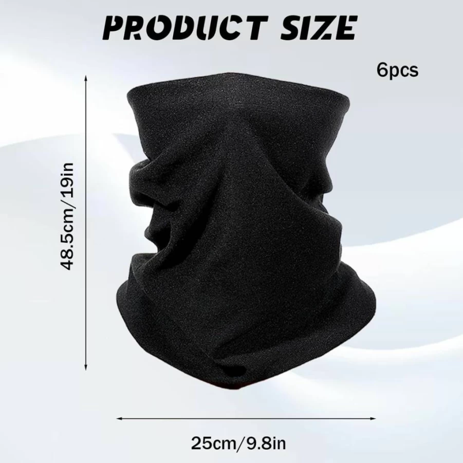 Psyqtsuary 6-Pack Cooling UV Protection Neck Gaiter for Men & Women - Breathable Sun Mask for Cycling, Running, and Outdoor Activities
