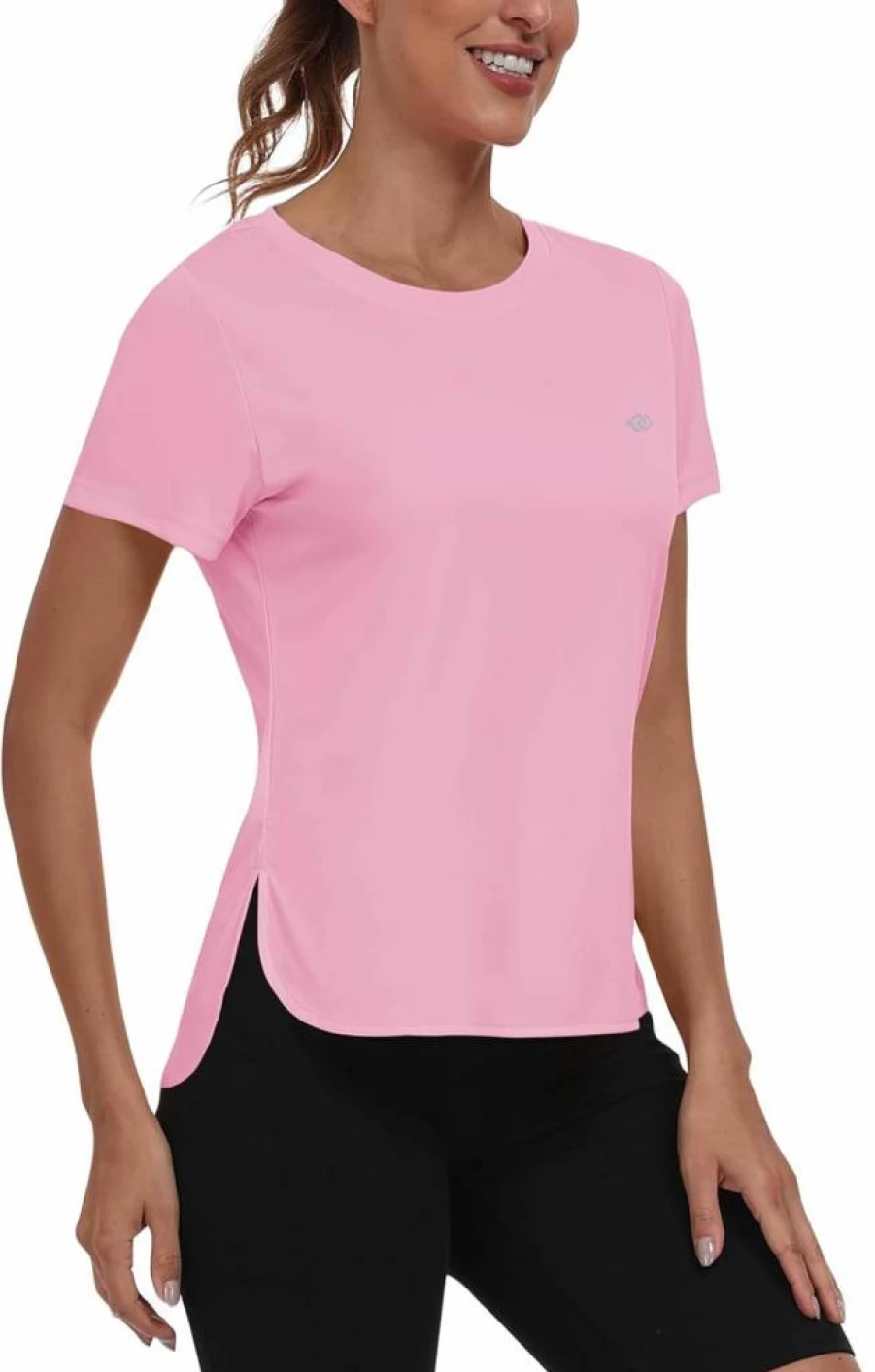 MoFiz Women's UPF 50+ Short Sleeve Sun Shirt - Moisture Wicking Quick Dry UV Protection Hiking Workout T-Shirt