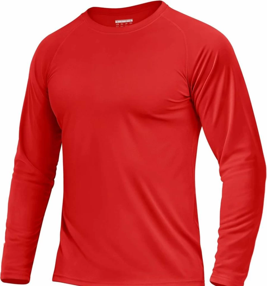 Boladeci Men's UPF 50+ Sun Protection Shirt - Long Sleeve Quick Dry UV Rash Guard Swim T-Shirt Lightweight SPF Shirt