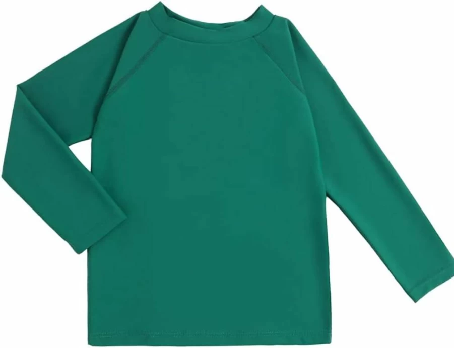 Bestry UPF 50+ Boys Rash Guard Swim Shirt - Long Sleeve Sun Protection Swimwear for Kids & Toddlers, Surf Tops for Youth