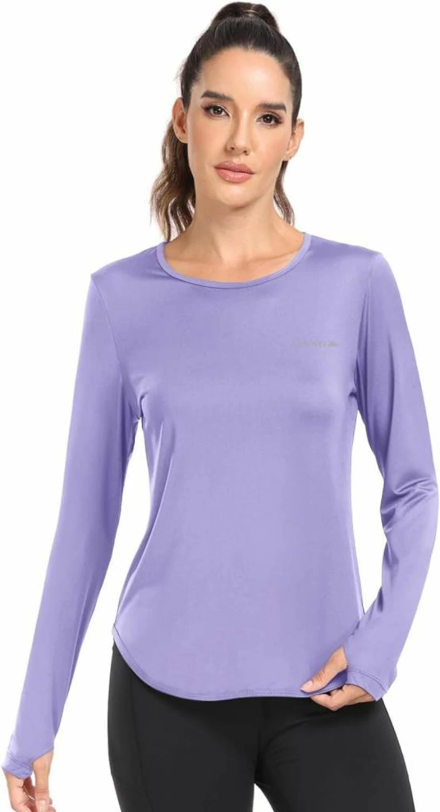 AGVNG Women's UPF 50+ Long Sleeve Sun Shirt - Lightweight UV Protection Rash Guard for Hiking, Workout & Outdoor Activities