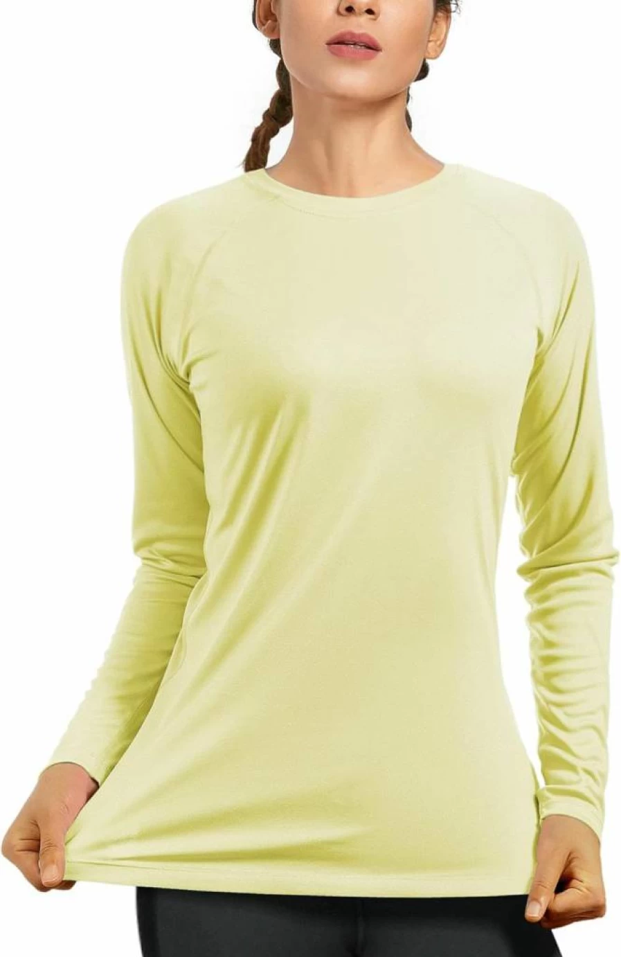 Isnowood Women's UPF 50+ UV Protection Long Sleeve Rash Guard Shirt for Swimming, Hiking, Running & Athletic Workouts