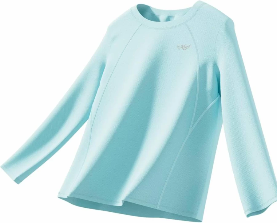 Angel Season UPF 50+ Girls Long Sleeve Rash Guard Swim Shirt - UV Protection Sun Shirt for Teens & Kids
