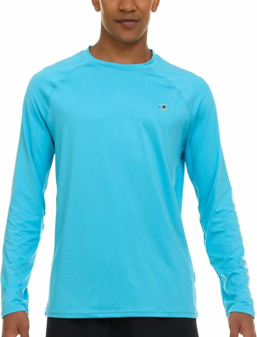 Champion Men's UPF 50+ Long Sleeve Rash Guard - Quick Dry Sun Protection Swim Shirt for Swimming, Fishing & Hiking